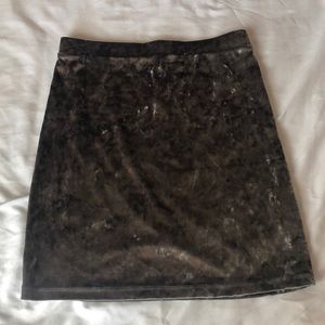 Velvet Green Skirt w Elastic Waist